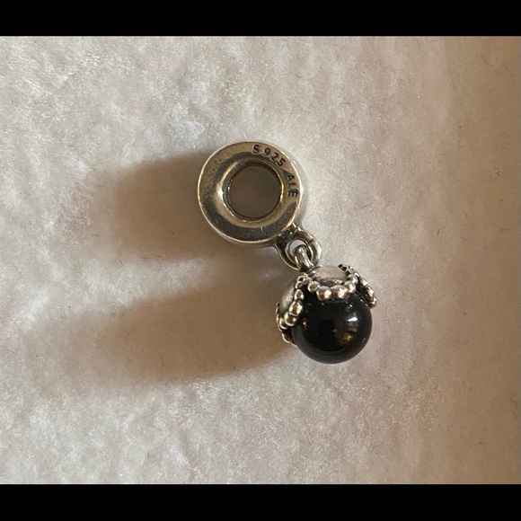 Pandora onyx dangle charm for bracelets - Picture 3 of 3